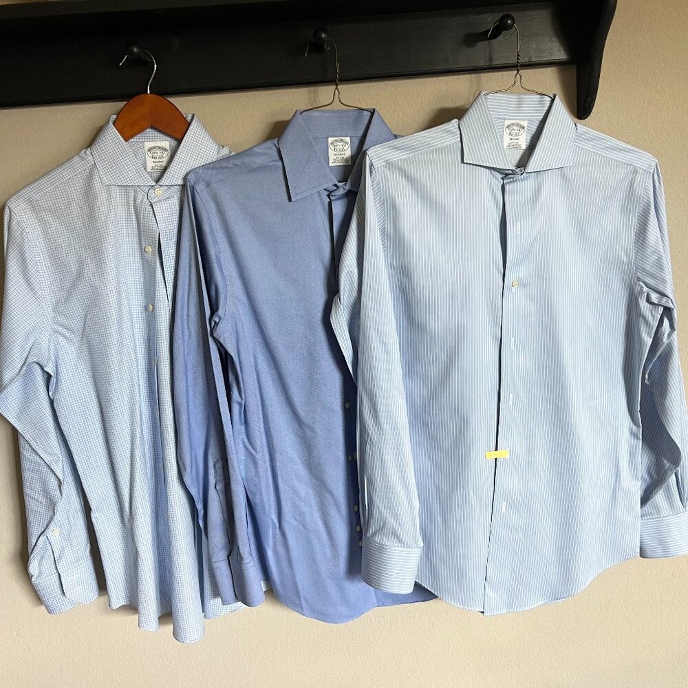 Brooks Brothers Mens Regent Dress Shirt -3 pack